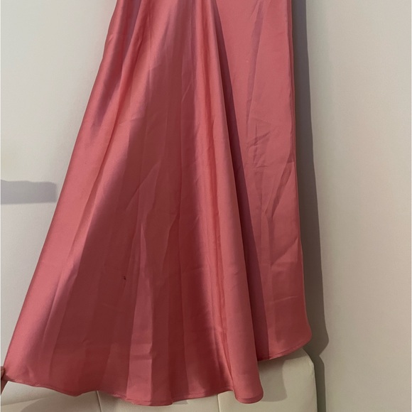 Zara Pink Satin Midi Skirt - Picture 5 of 6